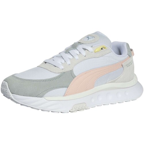 Schuhe Herren Sneaker Low Puma Wild Rider Rollin Turnschuhe Weiss
