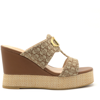 Schuhe Damen Pantoffel Liu Jo Karen 08 sandalo con zeppa Braun