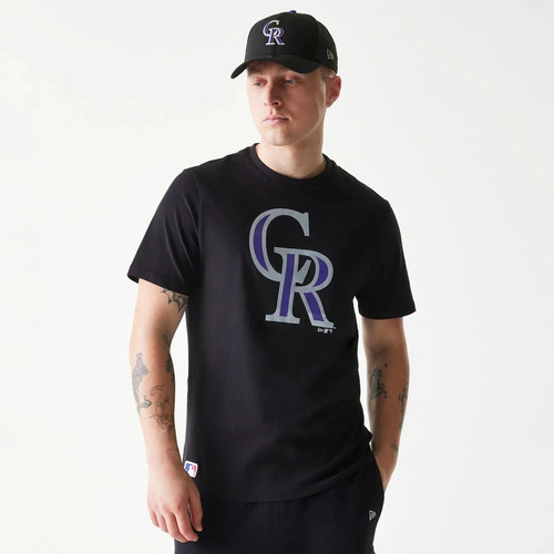 Kleidung Herren T-Shirts New-Era T-shirt Colorado Rockies Nos MLB Regular Schwarz