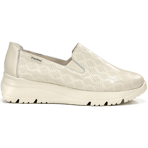 Schuhe Damen Slipper Fluchos F1926 Eira Damen-Loafer Weiss
