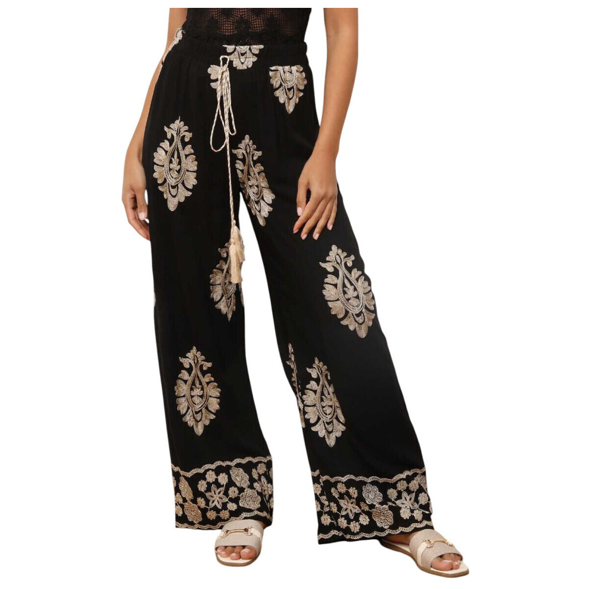Kleidung Damen Hosen La Modeuse 75347_P178047 Schwarz