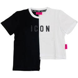 Kleidung Kinder T-Shirts & Poloshirts Icon  Schwarz