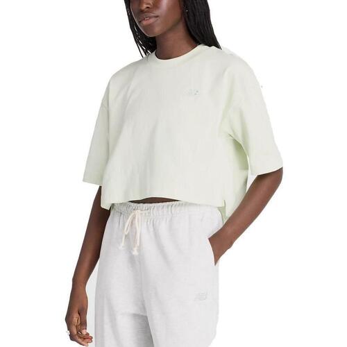 New Balance LOGO OVERSIZED JERSEY T-SHI Grün