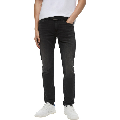 Kleidung Herren Slim Fit Jeans Calvin Klein Jeans SLIM TAPER BLACK OIL LV04RB754G Schwarz