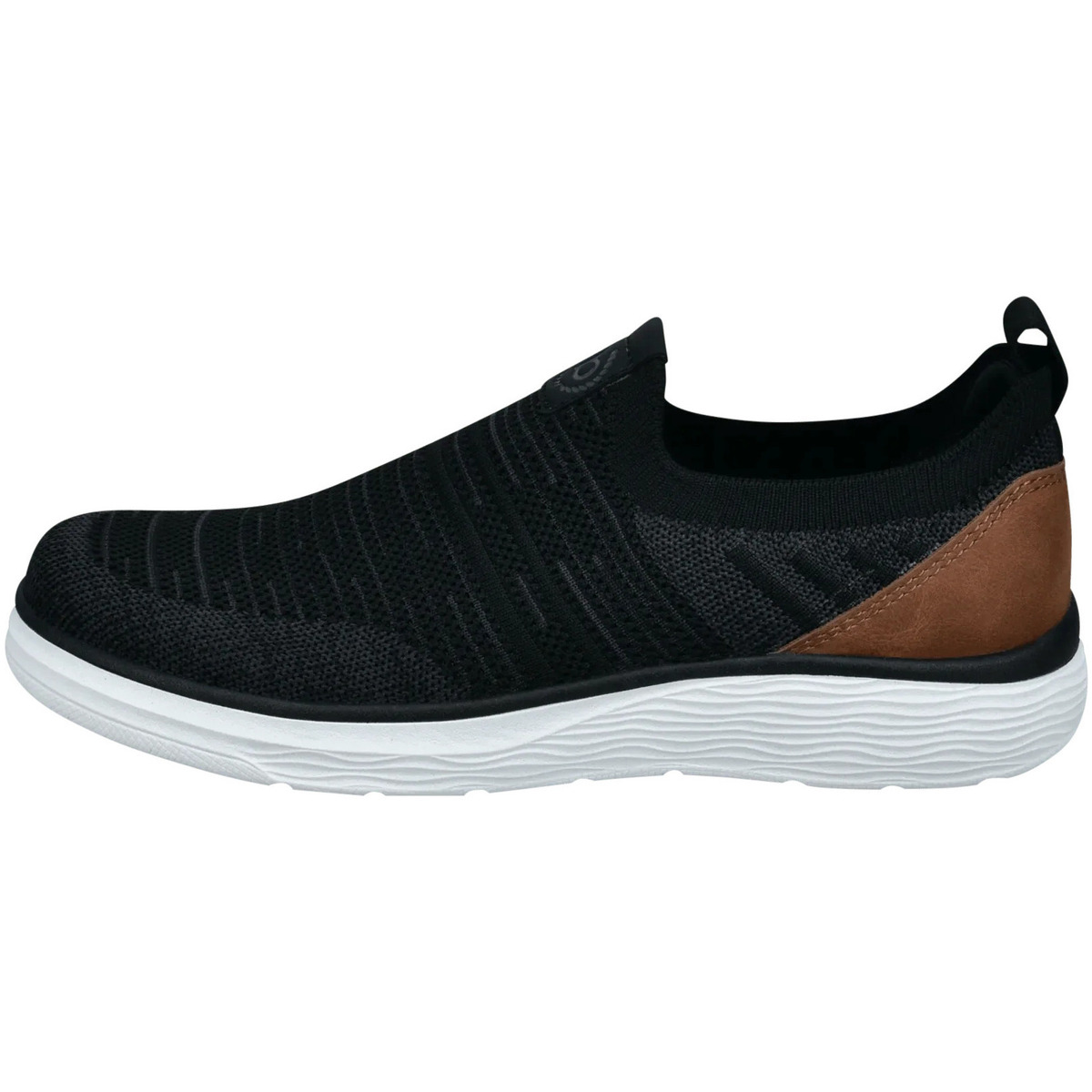 Schuhe Herren Sneaker Bugatti Baskets  Slip On Schwarz