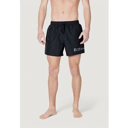 Kleidung Herren Badeanzug /Badeshorts Emporio Armani EA7 7M000519 AF13049-MC026 BLACK/SILVER Schwarz