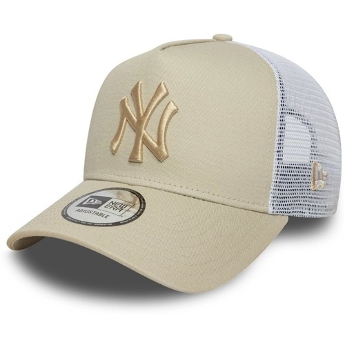 Accessoires Herren Schirmmütze New-Era NEW YORK YANKEES MLB LEAGUE ESSENTIAL 9FORTY TRUCKER E-FRAME Beige