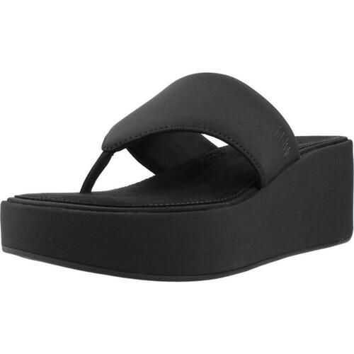 Schuhe Damen Sandalen / Sandaletten FitFlop PLATFFORMS WEDGE TOE POST S Schwarz