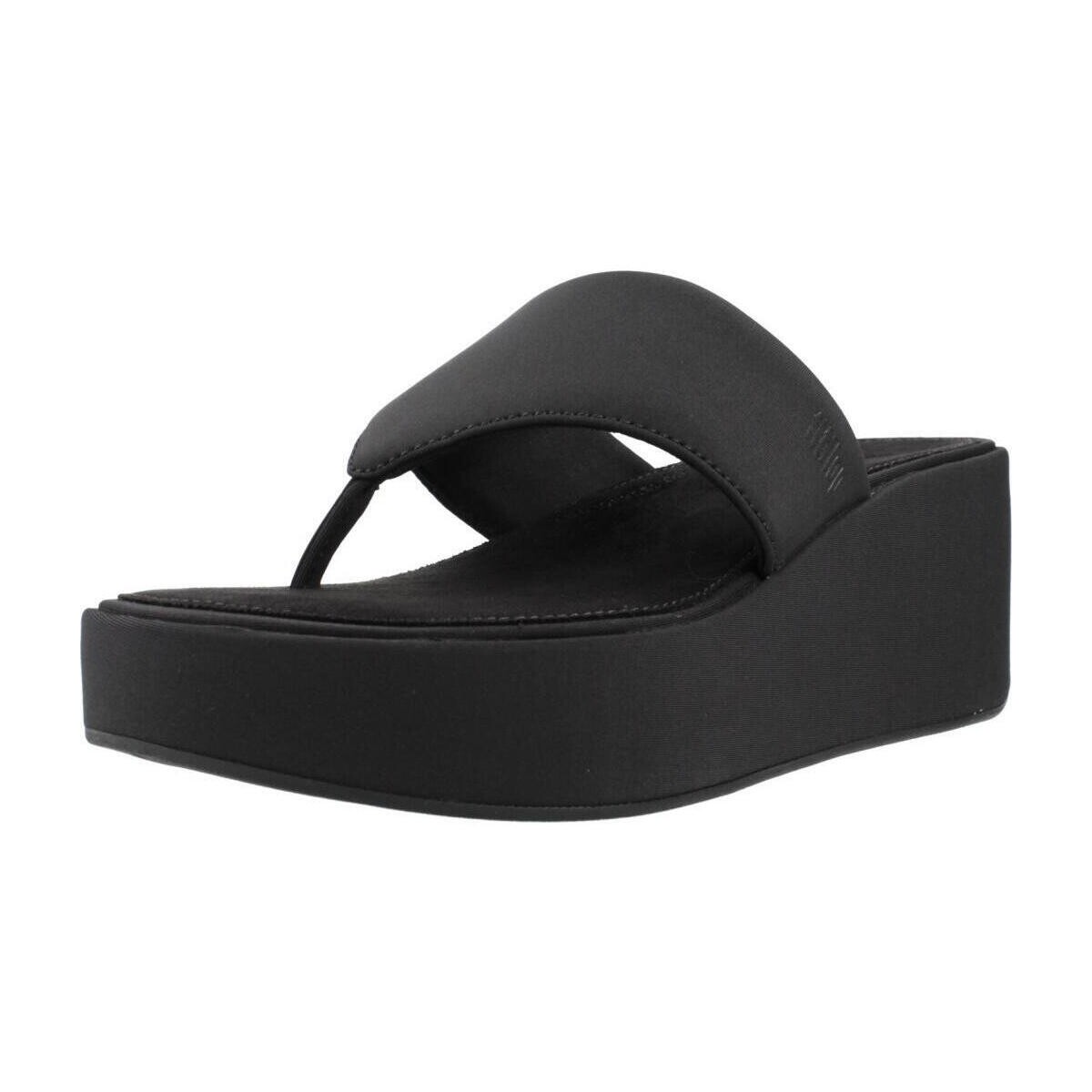 Schuhe Damen Sandalen / Sandaletten FitFlop PLATFFORMS WEDGE TOE POST S Schwarz