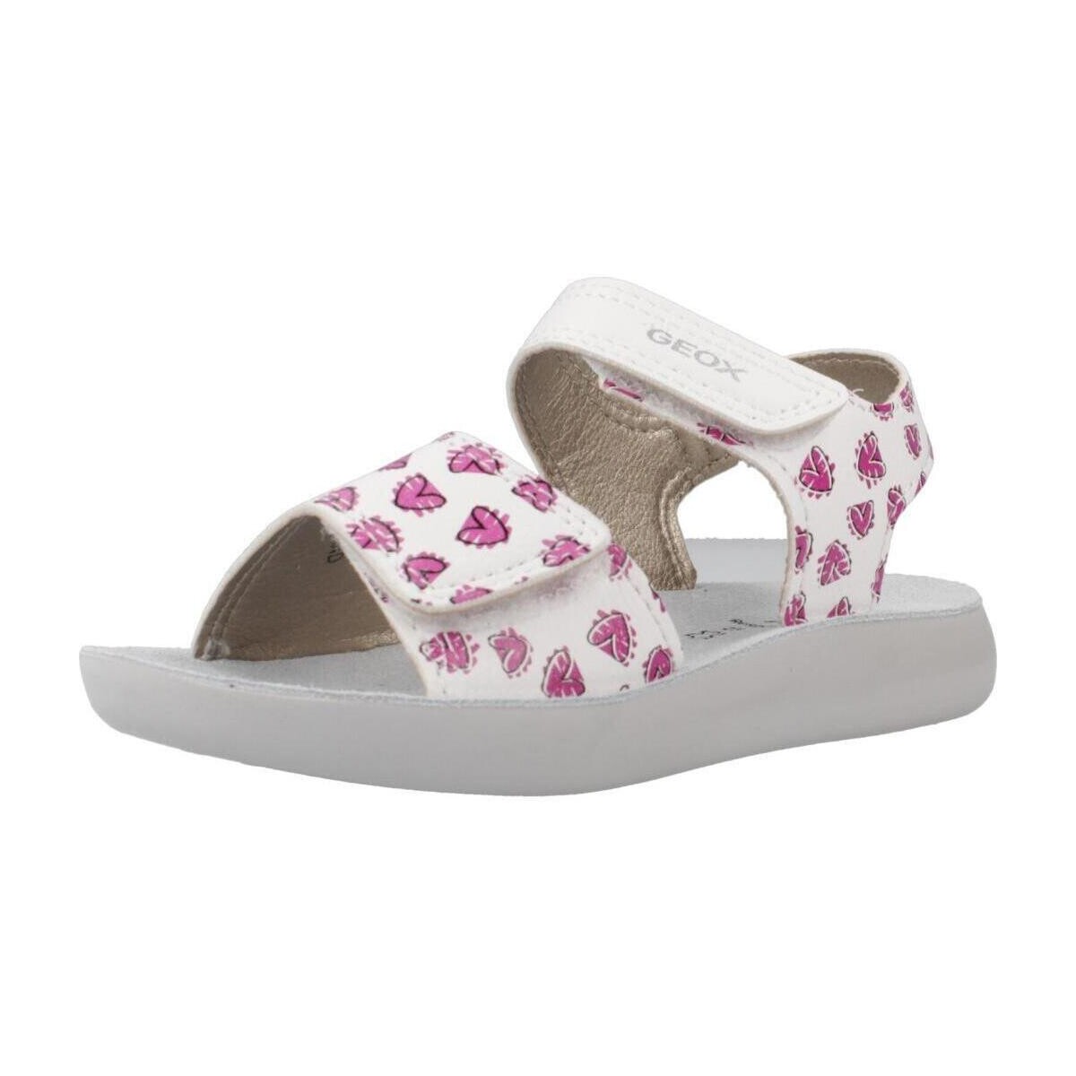 Schuhe Mädchen Sandalen / Sandaletten Geox B SANDAL LIGHTFLOPPY Weiss