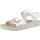 Schuhe Mädchen Sandalen / Sandaletten Geox J SANDAL COSTAREI GI Weiss
