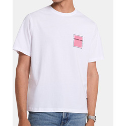 Kleidung Herren T-Shirts MICHAEL Michael Kors CS552MZFV4 MK MODERN TEE Weiss