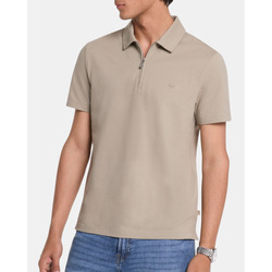 Kleidung Herren Polohemden MICHAEL Michael Kors CS552HOHFK SLEEK PIQUE SS ZIP Beige