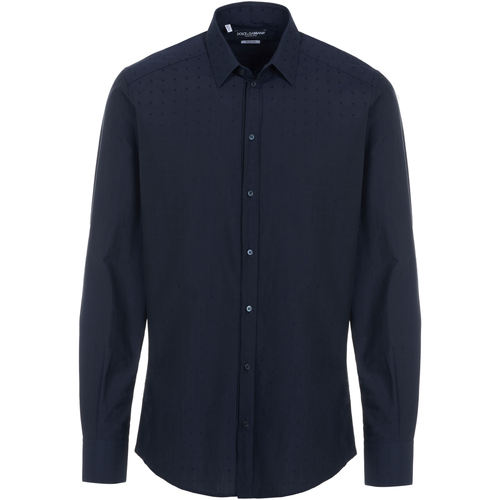 Kleidung Herren Langärmelige Hemden D&G G5EJ0T FJ5FM Marine
