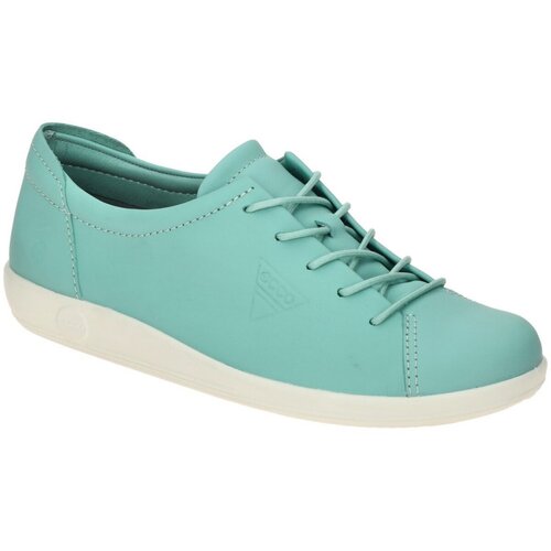 Schuhe Damen Sneaker Low Ecco Schnuerschuhe SOFT 2.0 206583/01241 Blau