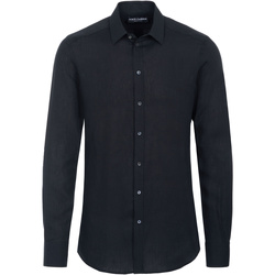 Kleidung Herren Langärmelige Hemden D&G I5498M FU4I2 Schwarz