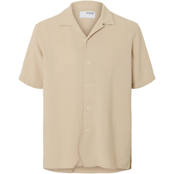 Selected Sal Relax Fit Overhemd Oatmeal