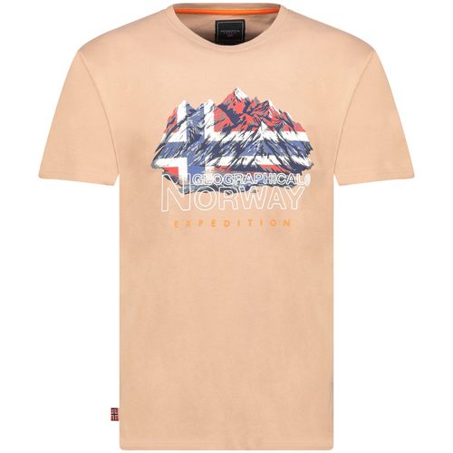 Kleidung Herren T-Shirts Geographical Norway Jummit Shirt Beige
