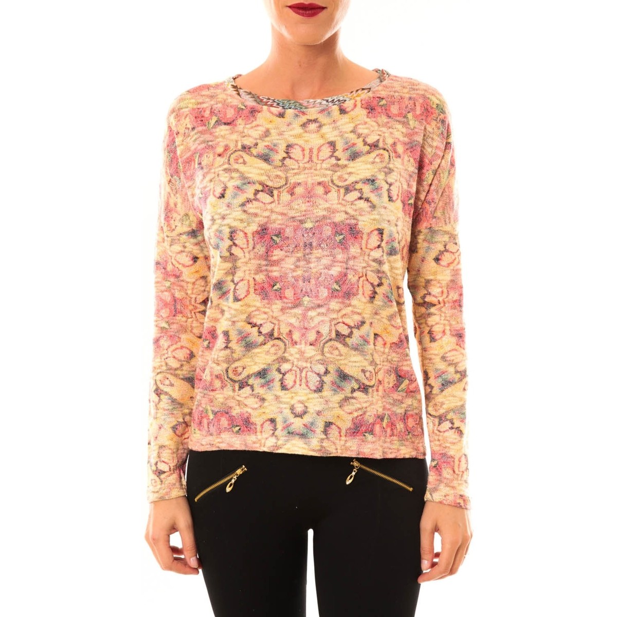 Kleidung Damen Pullover Custo Barcelona Pull Ramone Bloom or Gold