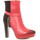 Schuhe Damen Boots Ilario Ferucci Ilario Ferrucci Bottines en cuir Gibus rouge Rot