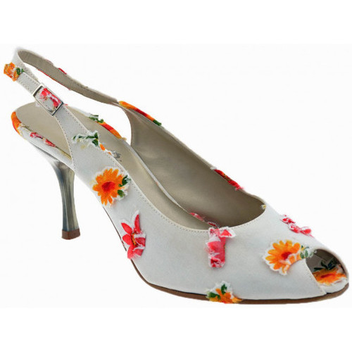 Schuhe Damen Sneaker Onde Piane Tacco80 Spuntato Flower Weiss