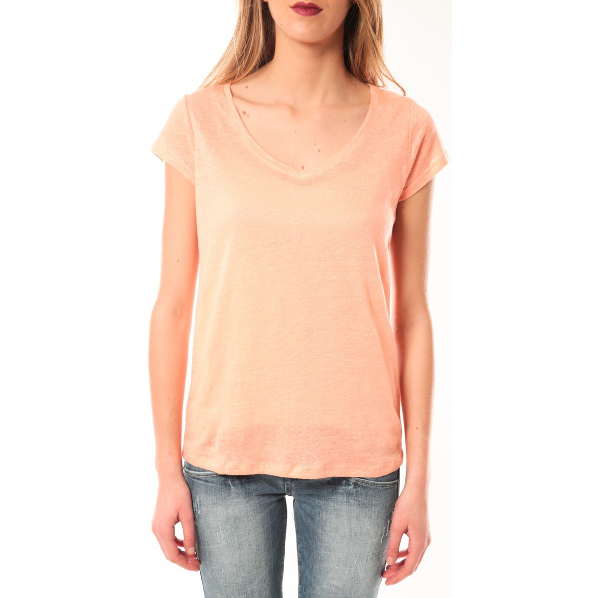 Kleidung Damen T-Shirts Little Marcel T-Shirt Talin E15FTSS0116 Corail Pastel Orange