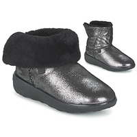 Schuhe Damen Boots FitFlop SUPERCUSH MUKLOAFF SHIMMER Silbern