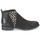 Schuhe Damen Boots Meline VELOURS NERO PLUME NERO Schwarz / Weiss