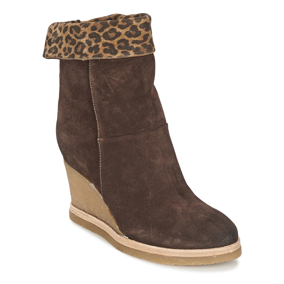 Schuhe Damen Low Boots Vic VANCOVER GUEPARDO Braun / Leopard