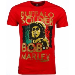 Kleidung Herren T-Shirts Local Fanatic Bob Marley Buffalo Soldier Print Rot