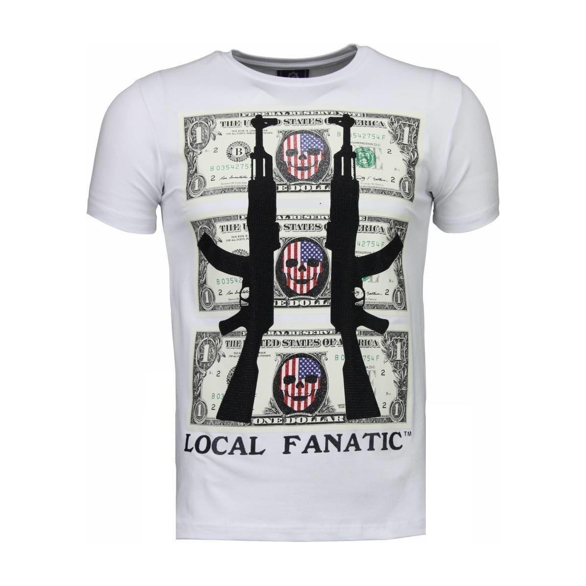 Kleidung Herren T-Shirts Local Fanatic AK Dollar Strass Weiss