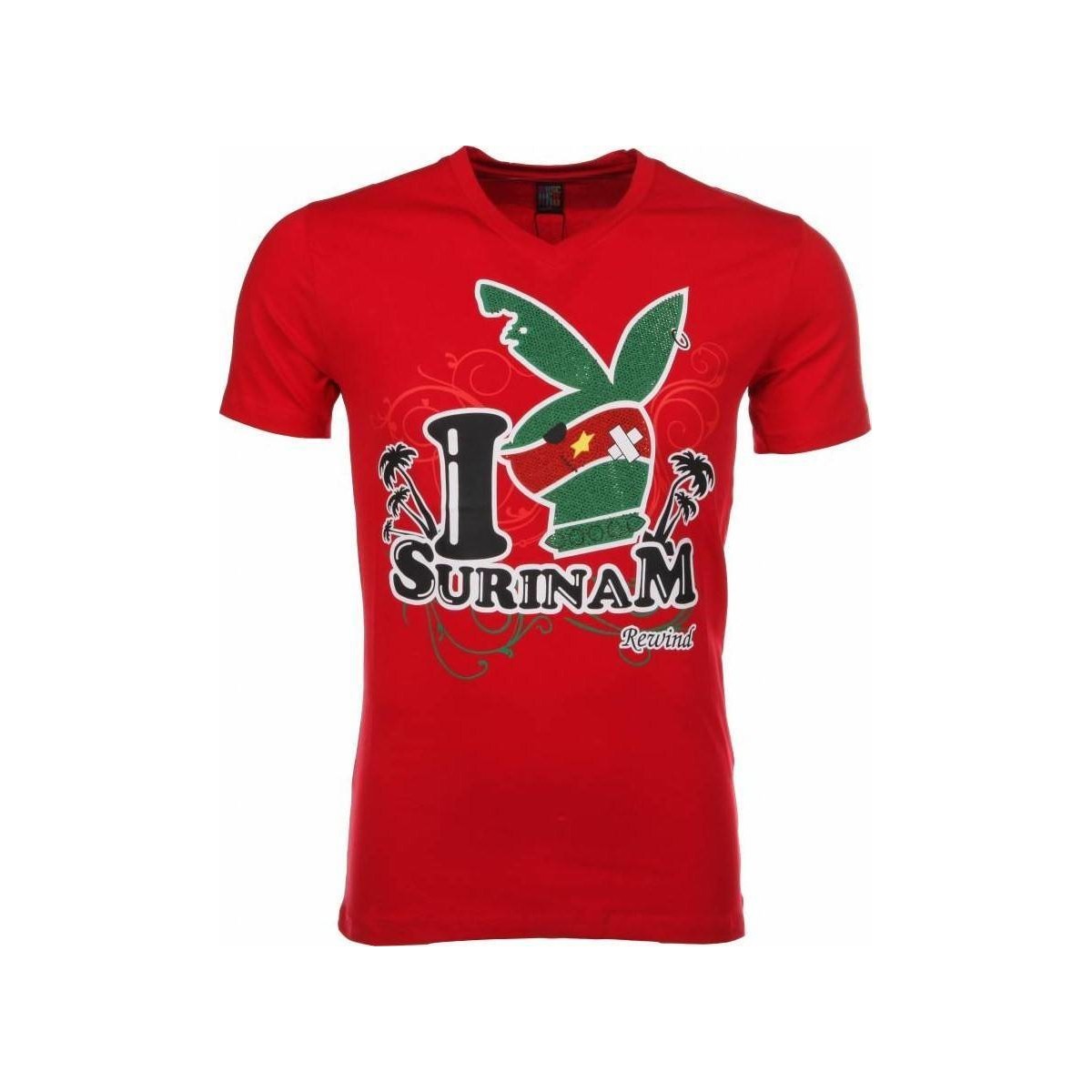 Kleidung Herren T-Shirts Local Fanatic I Love Suriname Rot