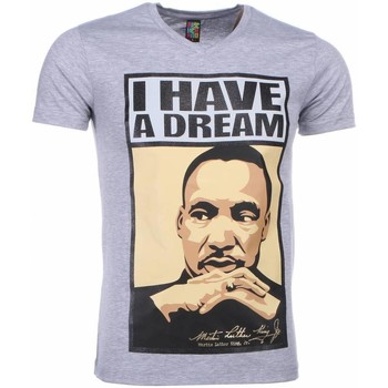 Kleidung Herren T-Shirts Local Fanatic Martin Luther King I Have A Dream Grau