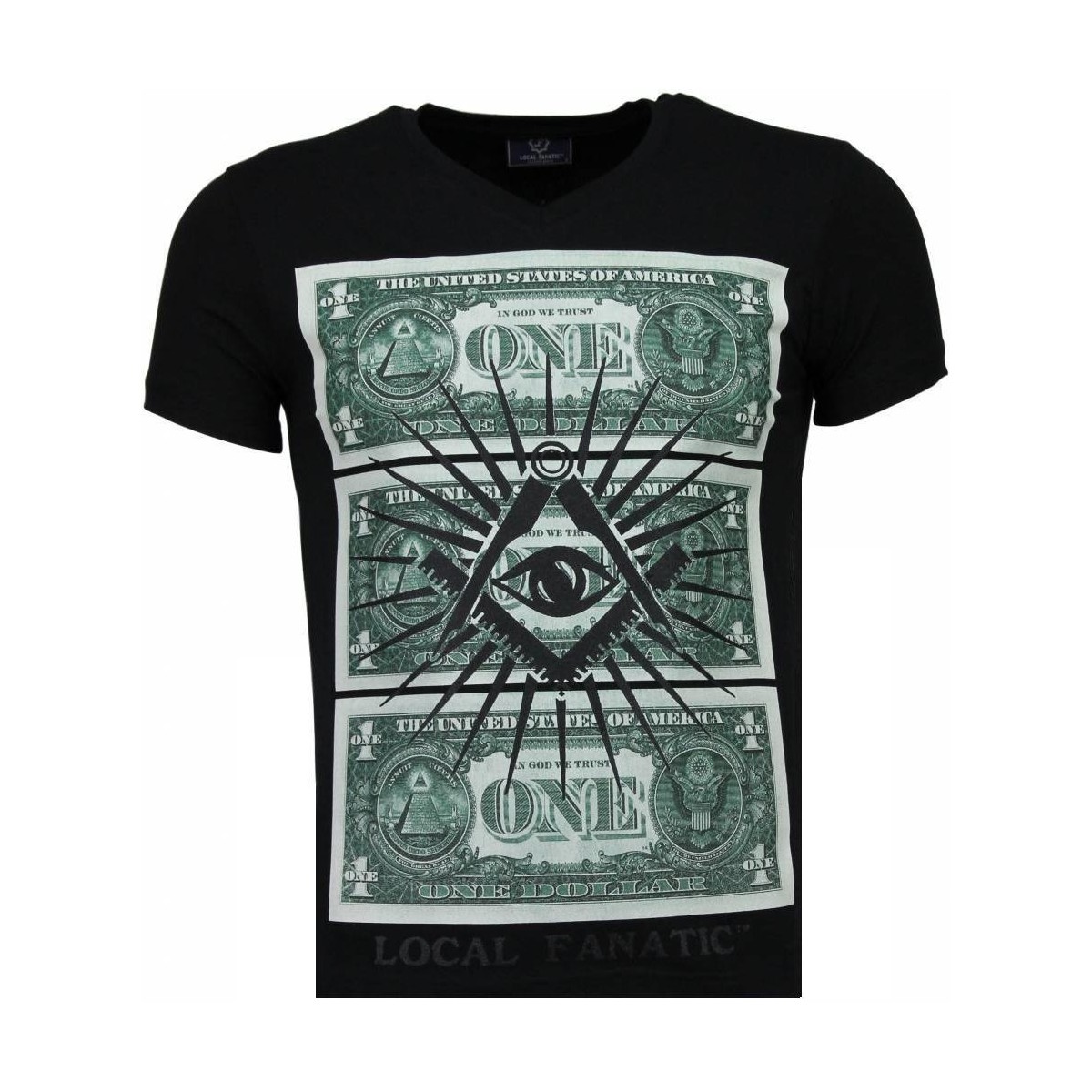 Kleidung Herren T-Shirts Local Fanatic One Dollar Eye Schwarz