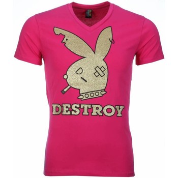 Kleidung Herren T-Shirts Local Fanatic Destroy Print Rosa