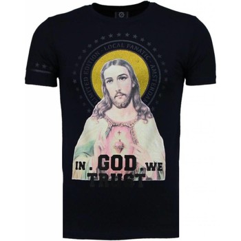 Kleidung Herren T-Shirts Local Fanatic Jezus Strass Schwarz