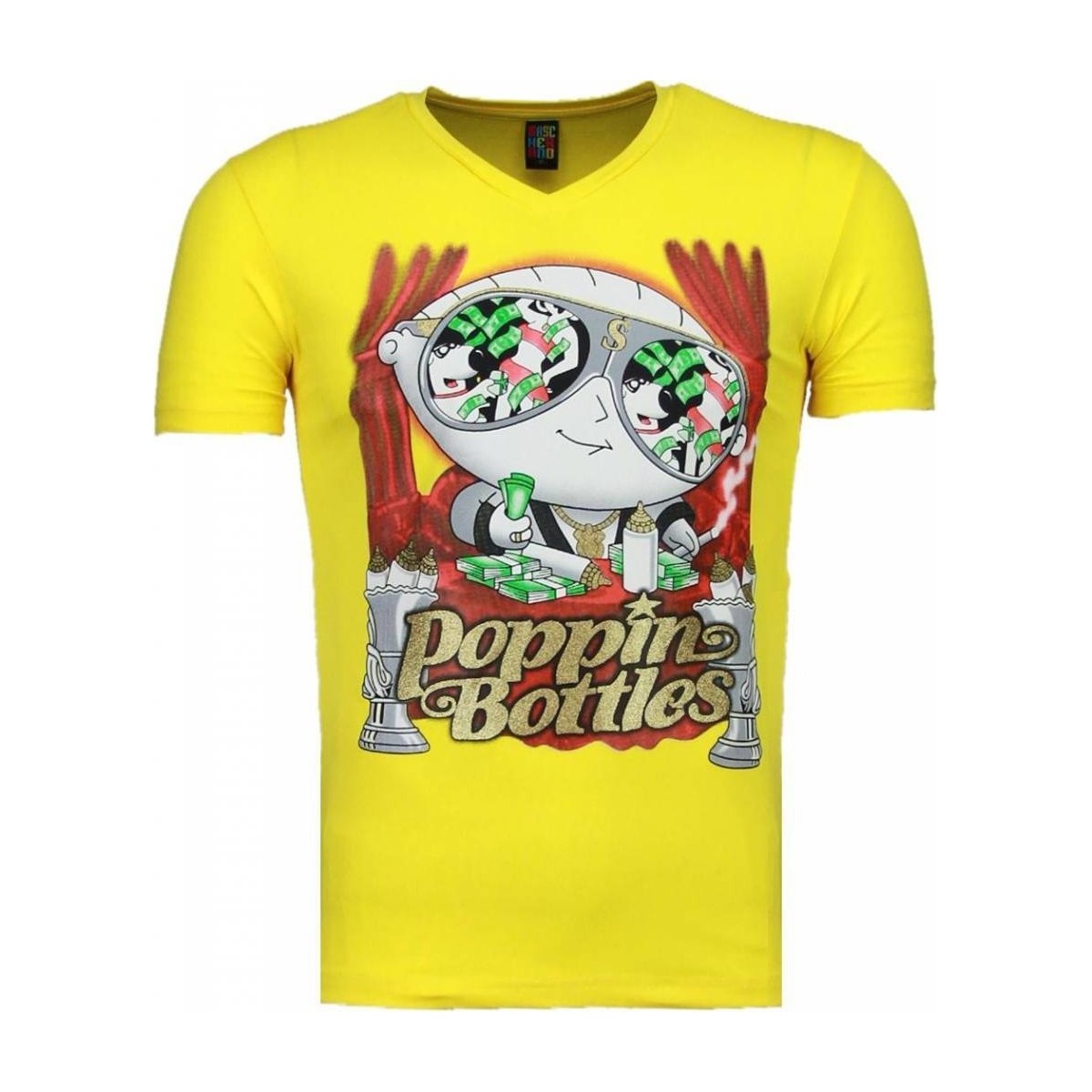 Kleidung Herren T-Shirts Local Fanatic Poppin Stewie Gelb