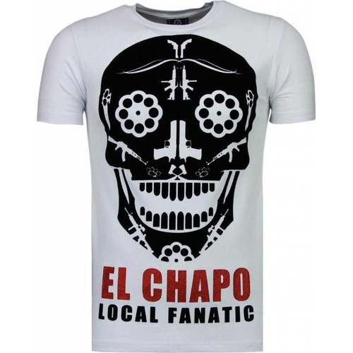 Kleidung Herren T-Shirts Local Fanatic El Chapo Flockprint Weiss