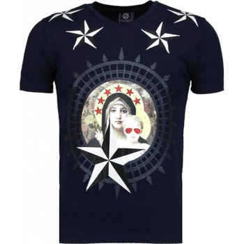 Kleidung Herren T-Shirts Local Fanatic Holy Mary Strass Blau