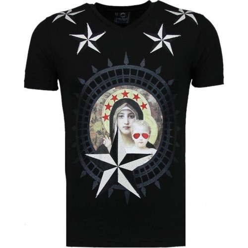 Kleidung Herren T-Shirts Local Fanatic Holy Mary Strass Schwarz