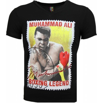 Kleidung Herren T-Shirts Local Fanatic Muhammad Ali Siegel Print Schwarz