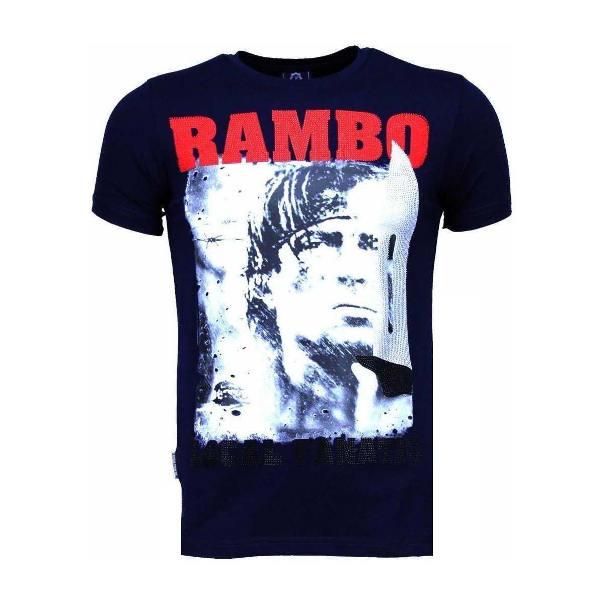 Kleidung Herren T-Shirts Local Fanatic Rambo Strass Blau