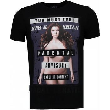 Kleidung Herren T-Shirts Local Fanatic Kim Kardashian Strass Schwarz