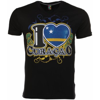 Kleidung Herren T-Shirts Local Fanatic I Love Curacao Schwarz