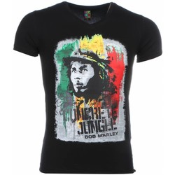Kleidung Herren T-Shirts Local Fanatic Bob Marley Concrete Jungle Print Schwarz
