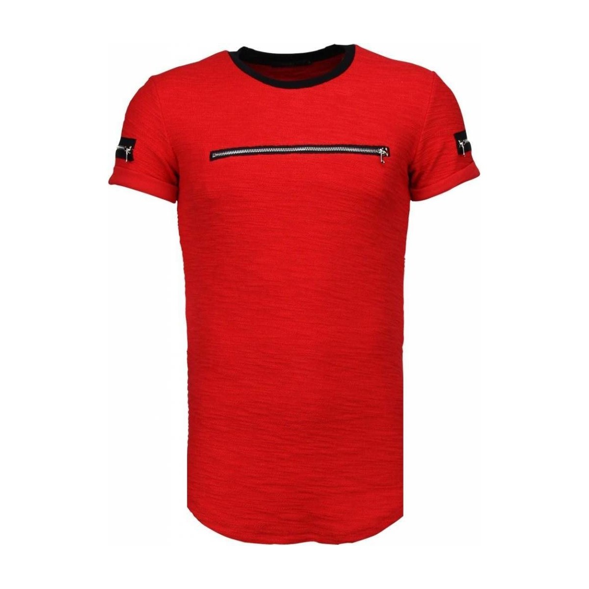 Kleidung Herren T-Shirts Justing Zipped Chest Rot