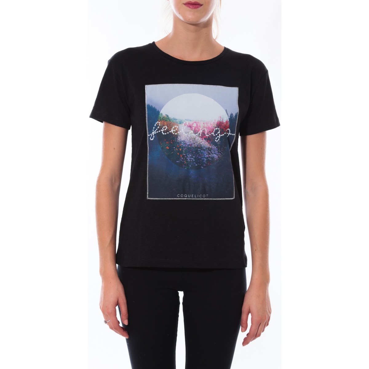 Kleidung Damen T-Shirts Coquelicot T-shirt  Noir 16423 Schwarz