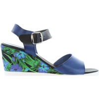 Schuhe Damen Leinen-Pantoletten mit gefloch Cumbia 30150 Blau