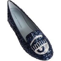 Schuhe Damen Slipper Chiara Ferragni CF1218 PAIETTE BLU Blau