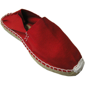 Schuhe Leinen-Pantoletten mit gefloch Made In Spain 1940 Alpargatas Flach esparto Made in Spain r Rot